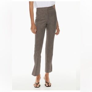 Aritzia Babaton Numero Mid Rise Slim Fit Pant Slit Hem Sz 4
